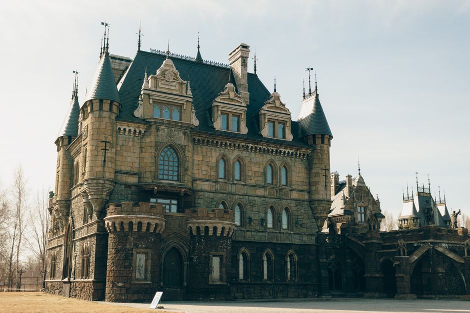 A striking Gothic castle with intricate architecture, perfect for historical or fairytale themes.